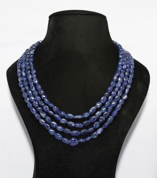 Tanzanite Smooth Nuggets Beaded Necklace, Certification : ISO 9001:2008 Certified, ISI Certified