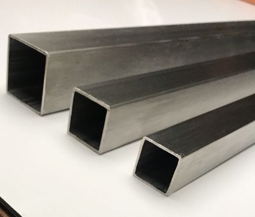 Polished Stainless Steel Square Pipe, Length : 9 Meter