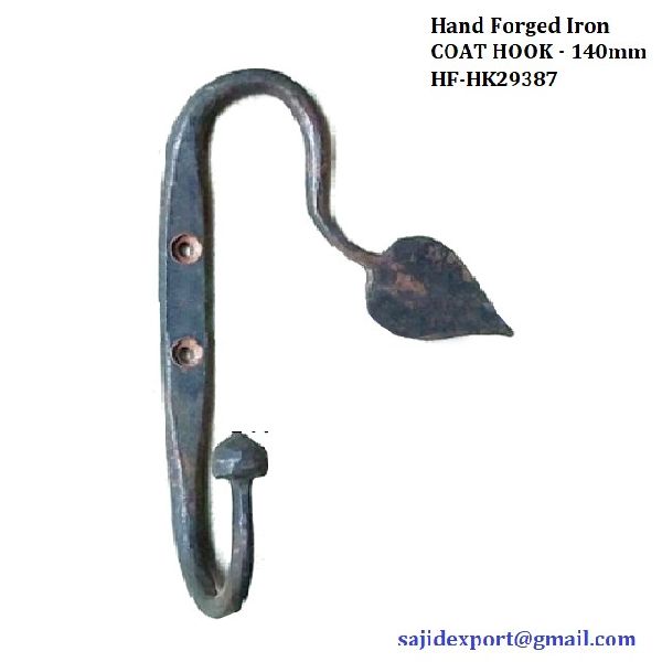 Powder Coated CAST IRON Forge Coat Hook, for Home Office Decor, Packaging Size : 20 Pieces, 30 Pieces