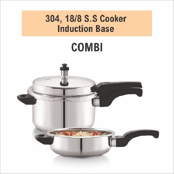 Induction Base Combi Pack Pressure Cooker, Size : 3 Ltr., 5 Ltr.