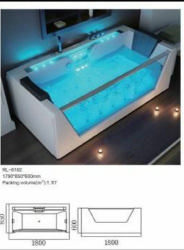 Radiant S S Stand Acrylic Bath Tub, Shape : Rectangle