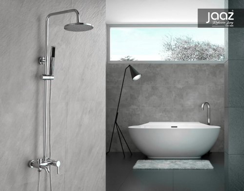JAAZ Brass Bathroom Shower Set, Color : Steel