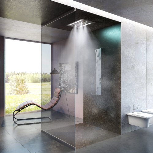 JAAZ SS Multifunction Rain Shower, Color : Mirror finish Steel