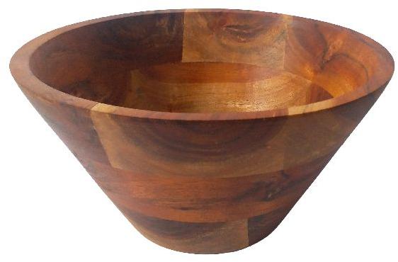 Oval Wooden Salad Bowl, for Hotel, Restaurant, Home, Pattern : Plain