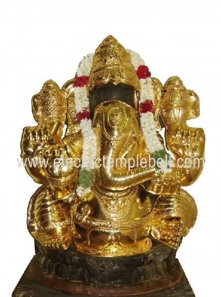 Gold plated Plain Brass Lord Ganesha Idol, Feature : Attractive Design