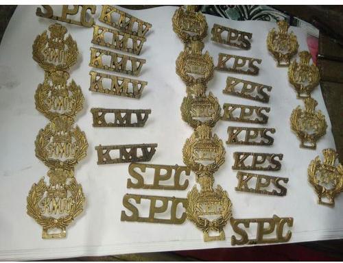 Round Color Coated Full Brass Badges