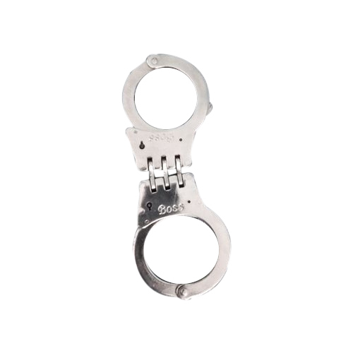 Carbon Steel Police Handcuff, Color : Silver
