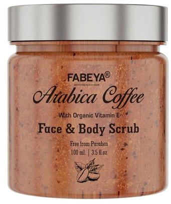Fabeya Arabica Coffee Face Scrub, for Personal, Parlour, Form : Cream
