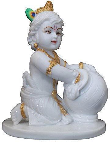 Marble Bal Gopal Statue, for Worship, Temple, Interior Decor, Packaging Type : Thermocol Box