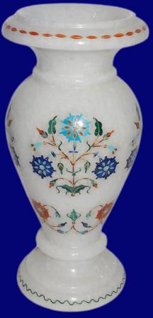 Polished Marble Flower Pot, for Garden, Length : 1-3feet