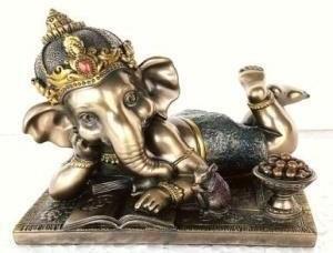 Polished Copper Baby Ganesha Statue, for Religious Purpose, Packaging Type : Thermocol Box, Carton Box