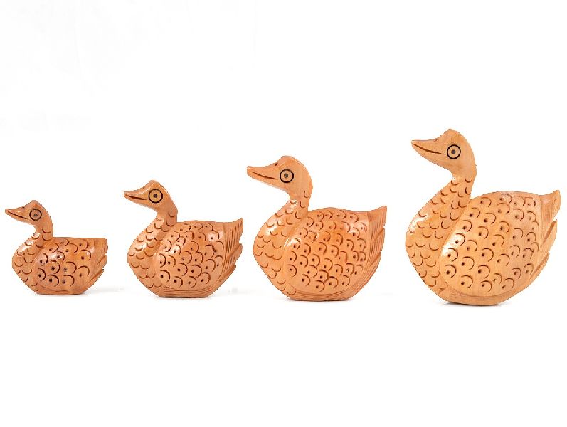 Wooden Duck Set, Color : Brown