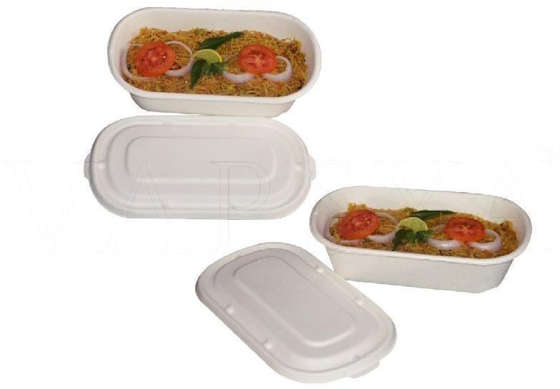Biodegradable Bagasse 500 ml Container with Lid - VARSYA