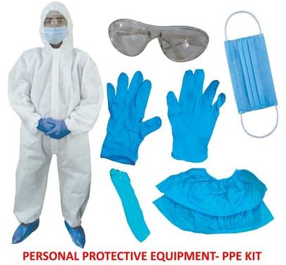 Personal Protection Equipment Kit, for Safety Use, Color : White Sky Blue