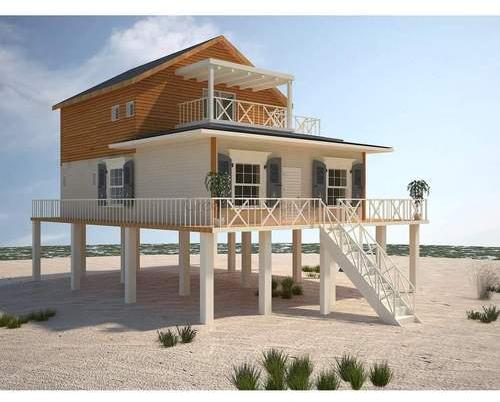 Wooden Prefabricated Beach House, Size : 25 ft (Height)