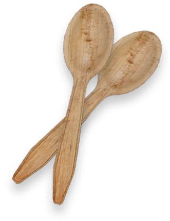 Plain Deep Areca Leaf Spoon, Color : Brown