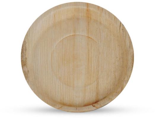 Plain Round Areca Leaf Plate, for Serving Food, Size : 6-12 Inch