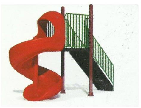 Mild Steel Spiral Rotomould Slide, Color : Red Green