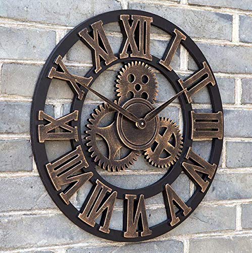 Brown Iron Roman Wall Clock