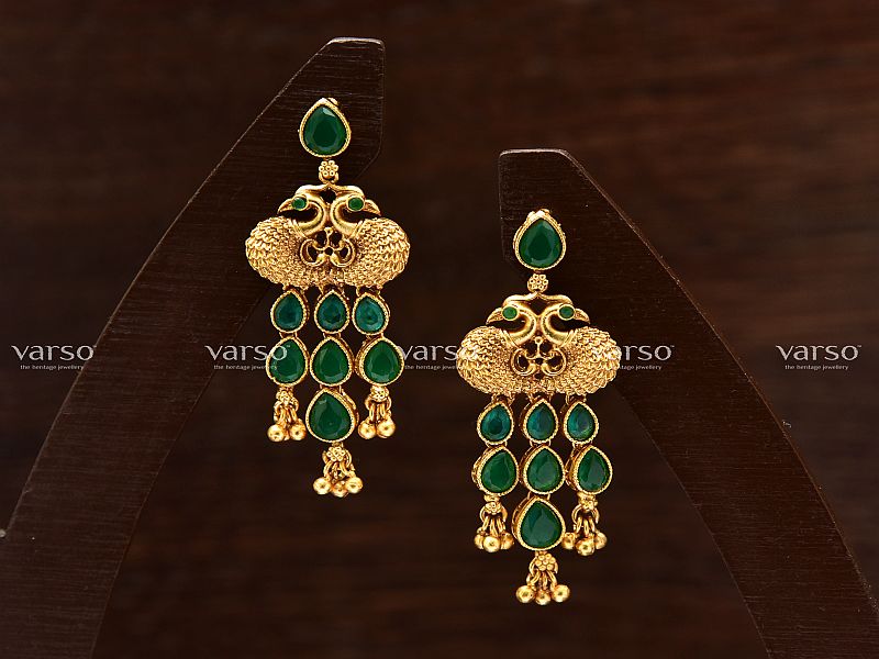 201049 Gold Polish Alloy Earrings