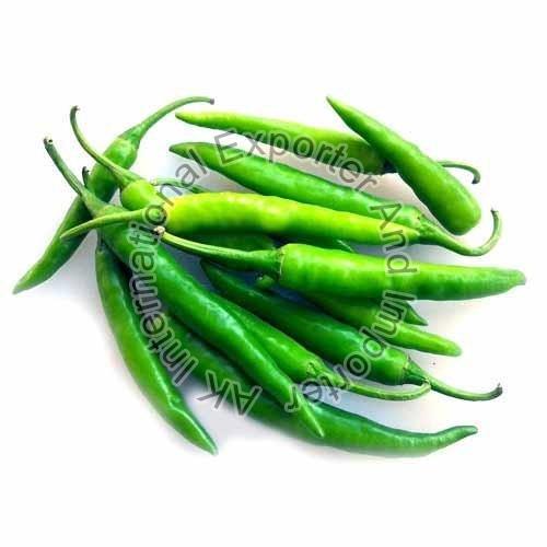 Organic Fresh Green Chilli, for Good Health, Packaging Type : Plastic Packet