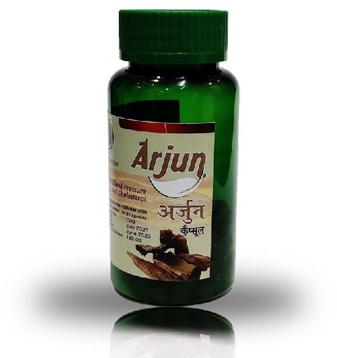 Hirank Herbals Arjun Capsules for Blood Pressure and Cholesterol, 30 Tablets