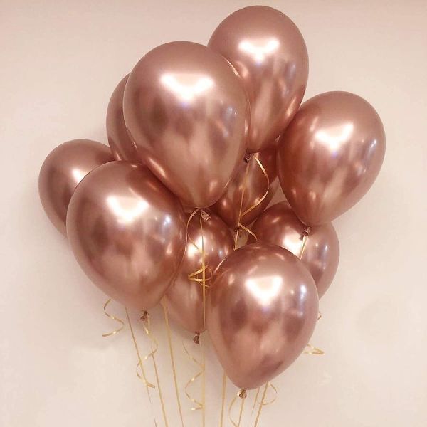 HIPPITY HOP ROSE GOLD CHROME BALLOON ( PACK OF 50 ) 12 INCH FOR PARTY DECORATION