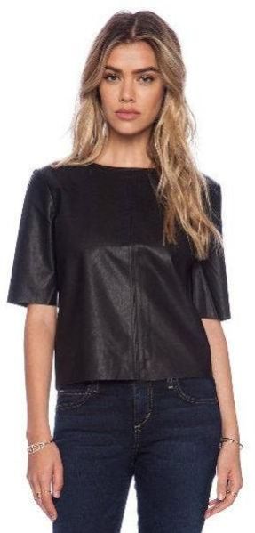 W5 Women Leather T-Shirt