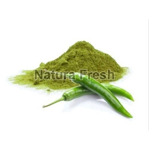 Organic Green Chilli Powder, for Cooking, Spices, Food Medicine, Packaging Size : 200gm, 250gm, 500gm