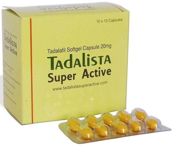 Tadalista Super Active Capsules, Form : Tablets