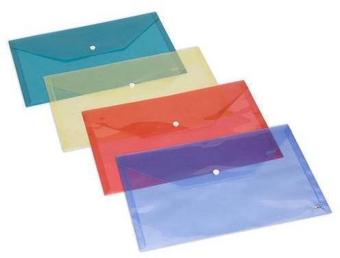 GreatDio Transparent Poly-Plastic A4 Documents File Storage Envelope Folder  Bag with Snap Button -Set of 4 : Amazon.in: Office Products