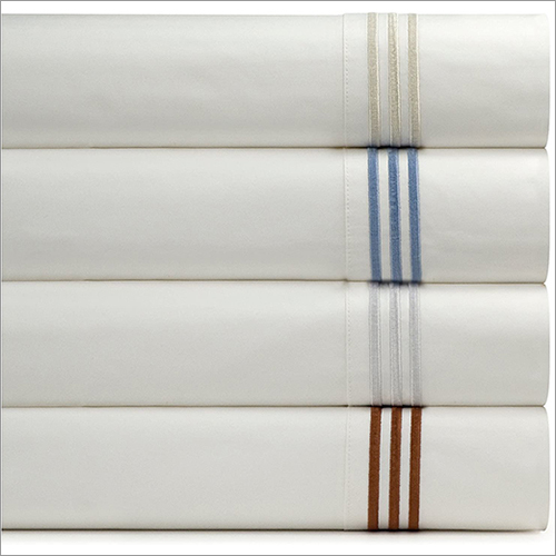 Cotton Plain Bed Sheet Set, for Home, Hotel, Technics : Machine Made
