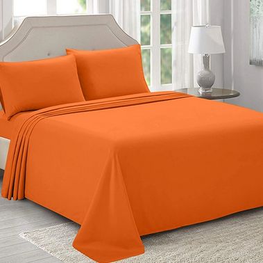 Cotton Solid Bed Sheet Set, for Home, Hotel, Technics : Machine Made