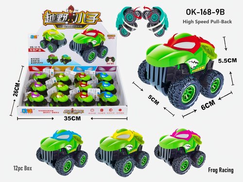 Plastic Frog Racing Car Toy, Feature : High Speed Pull Back