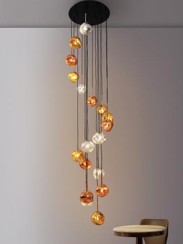 Glass Melt Cluster Chandelier