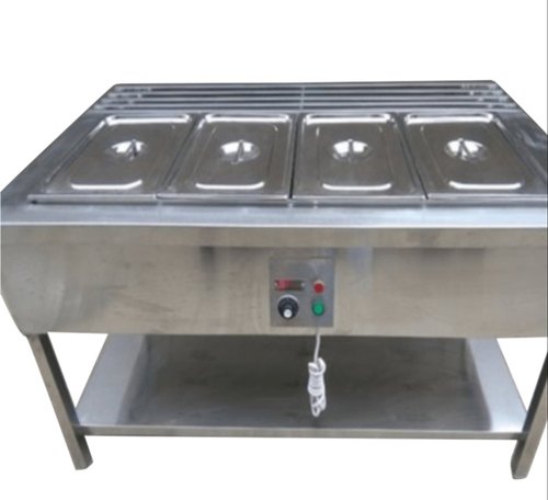 Divine Rectangular Stainless Steel Hot Bain Marie, Color : Silver