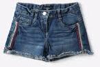 Plain Girls Denim Shorts, Color : Black, Blue