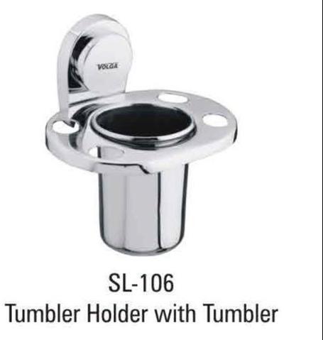 Volga Chrome Plated Brass Wall Mounted Tumbler Holder