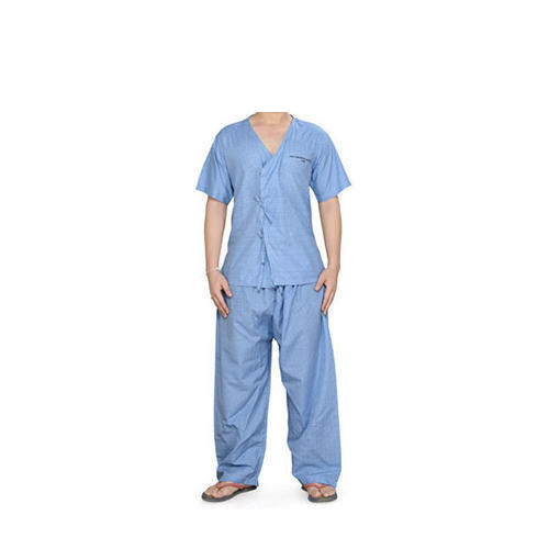 V Neck Pure Cotton Patient Uniforms, Pattern : Plain