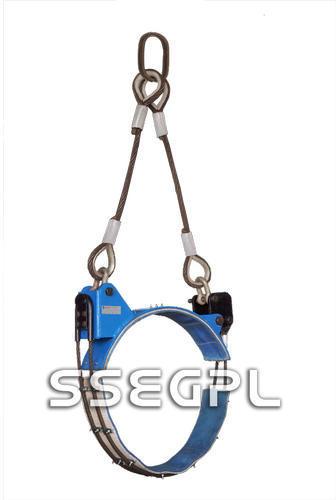 SSEGPL Steel Lined Choker Belt, for Pipe Lifting, Color : Blue