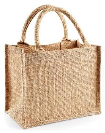 Royal Fabric Plain Jute Promotional Bag, Size : 12*12*4 inch