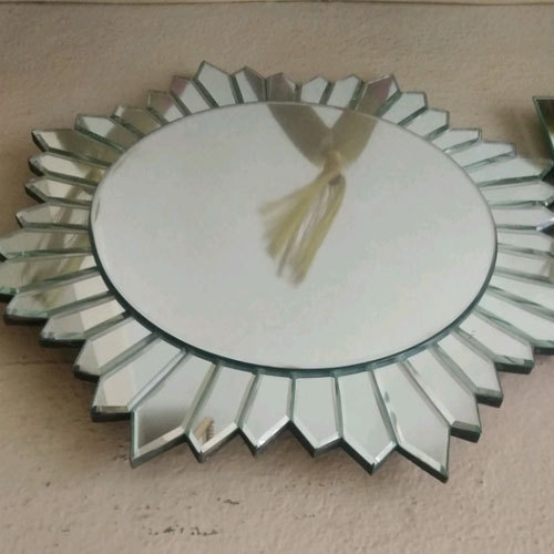 Decorative Glass Mirror, Pattern : Flower Shape