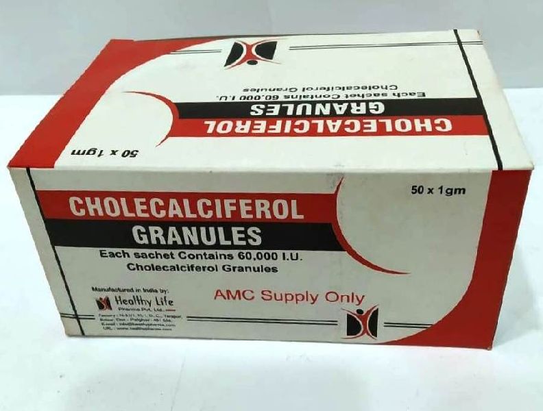 Cholecalciferol 1 gm 60000 IU Granules, for Safe Packing, Certification : FDA