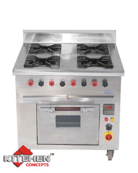 FOUR BURNER RANGE WITH OVEN GAS