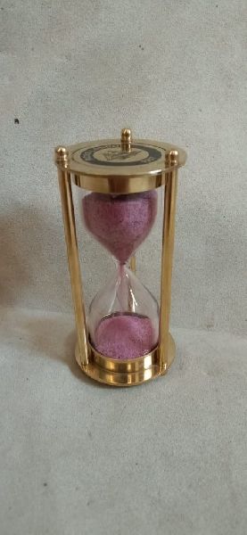 Glass Non Polisded Brass Sand Timer, for Home Use, Office Use, Feature : Aquracy, Excellent Design