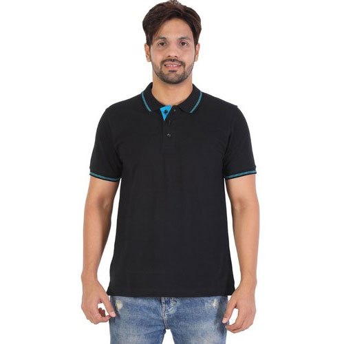 Mens Tipping Cotton Polo T-Shirt