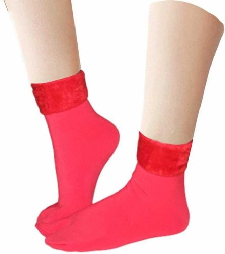 Fur design socks, Size : Free