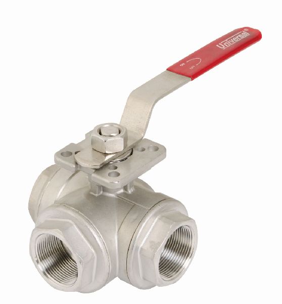 IC 3 Way Screwed Ball Valve