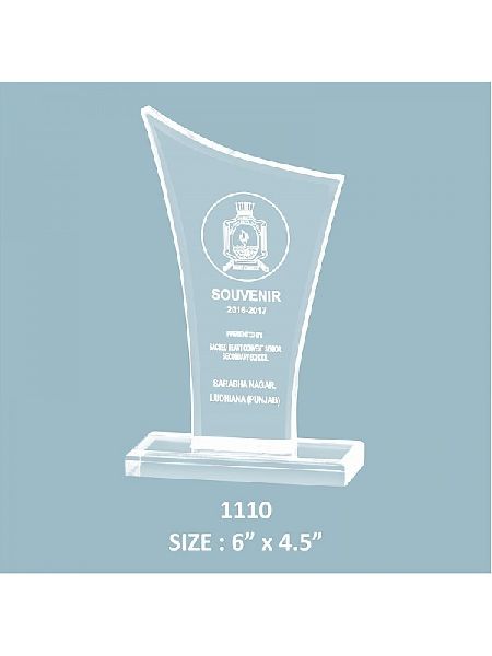 Acrylic trophy with base (Single Size)