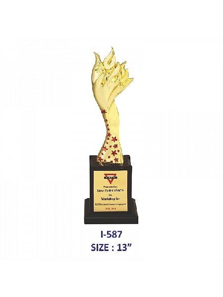 Resin trophy with Red stars (Single Size)